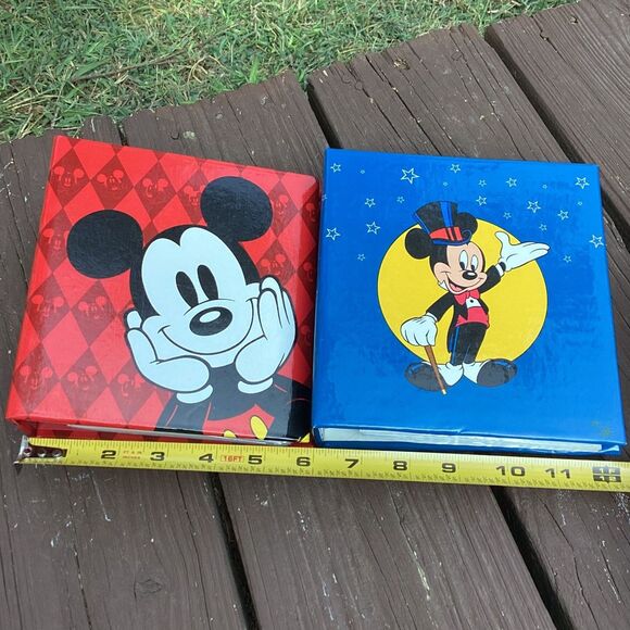 Disney Mickey Mouse Photo Album‎ Scrapbook Lot of 2 Red Blue Vintage - Picture 7 of 7